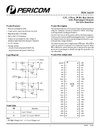 Datasheet PI3C16215A производства Pericom